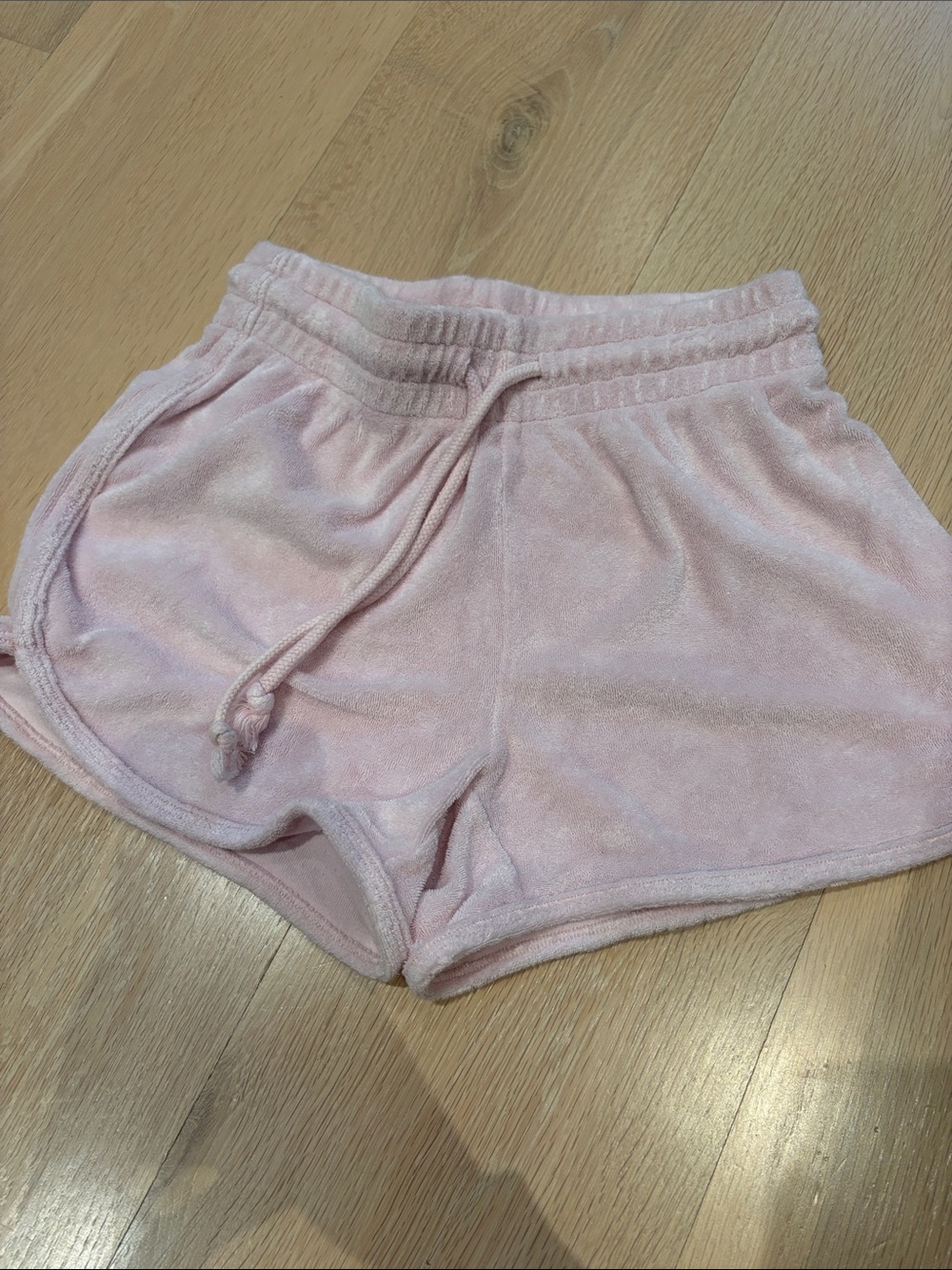 Aritzia Soft Pink Terry Athletic Lounge Shorts